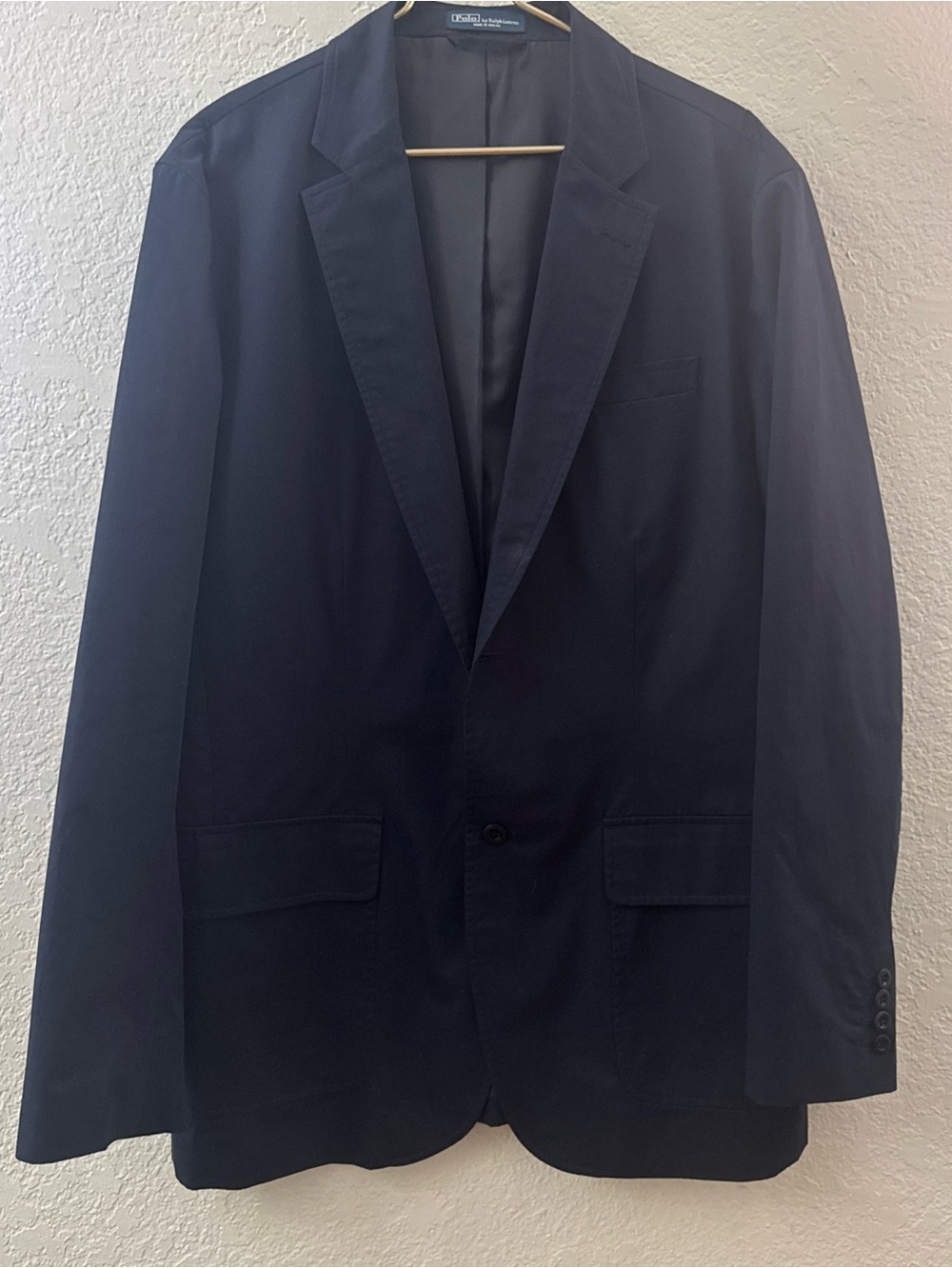 Ralph‎ Lauren Polo Men’s Blue Cotton Vintage Blazer Sport Coat Sz Large (42-44)